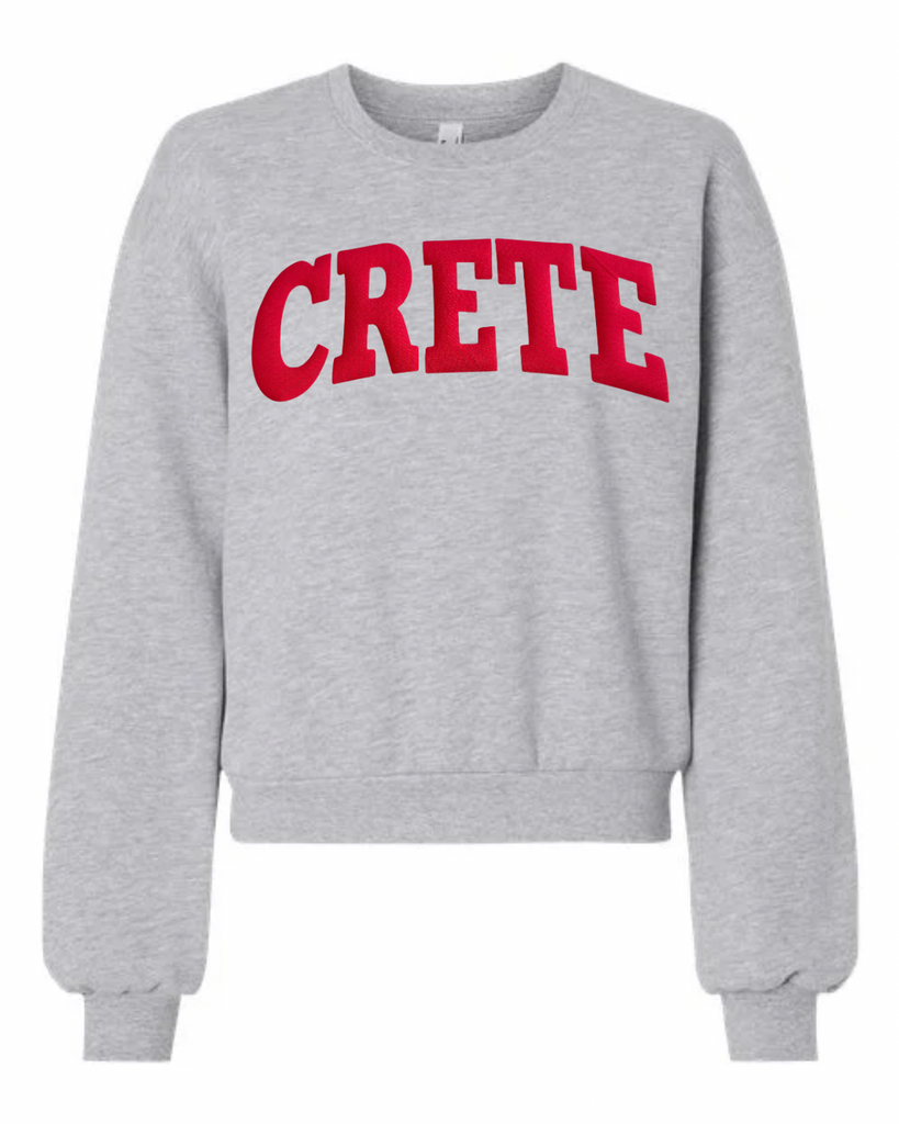 RED CRETE - GREY CROP CREW