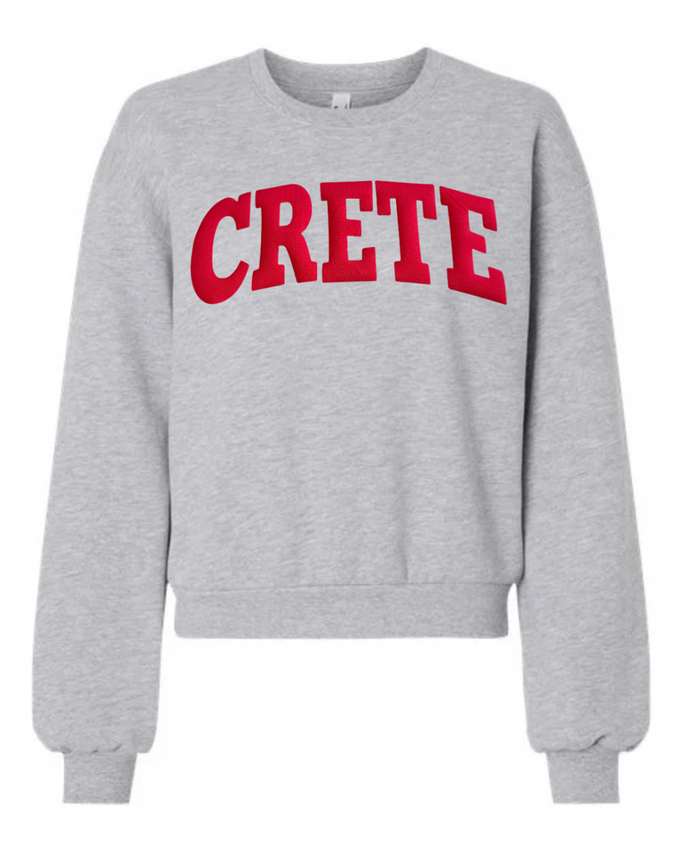 RED CRETE - GREY CROP CREW