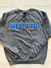 ROYAL BLUE BUBBLE WESTVIEW - GREY COMFORT COLORS CREW