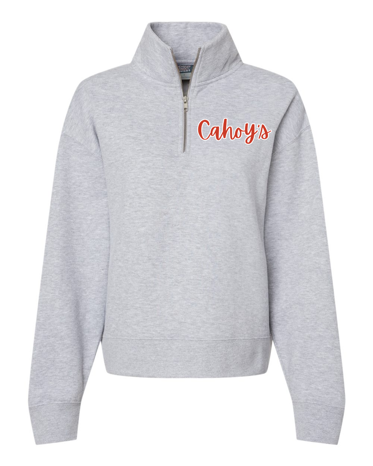 RED/WHITE CAHOY'S- GREY 1/4 ZIP