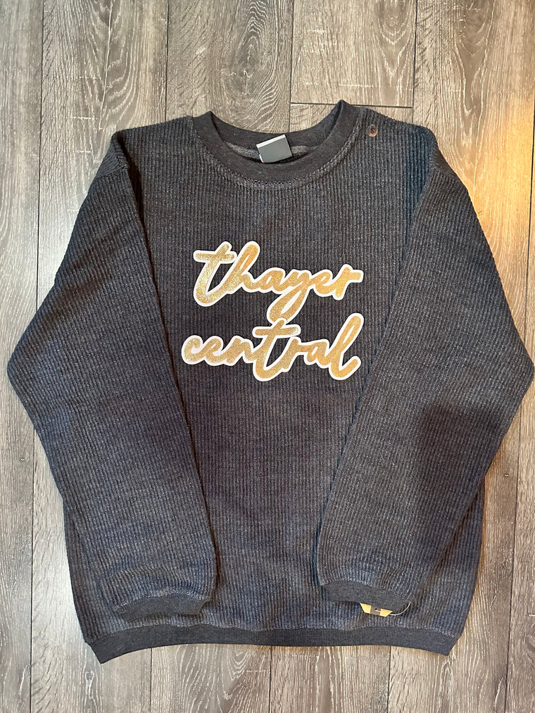 THAYER CENTRAL - GREY RIBBED CREW