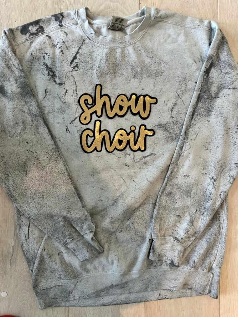 SHOW CHOIR - GREY DYED COMFORT COLORS CREWNECK