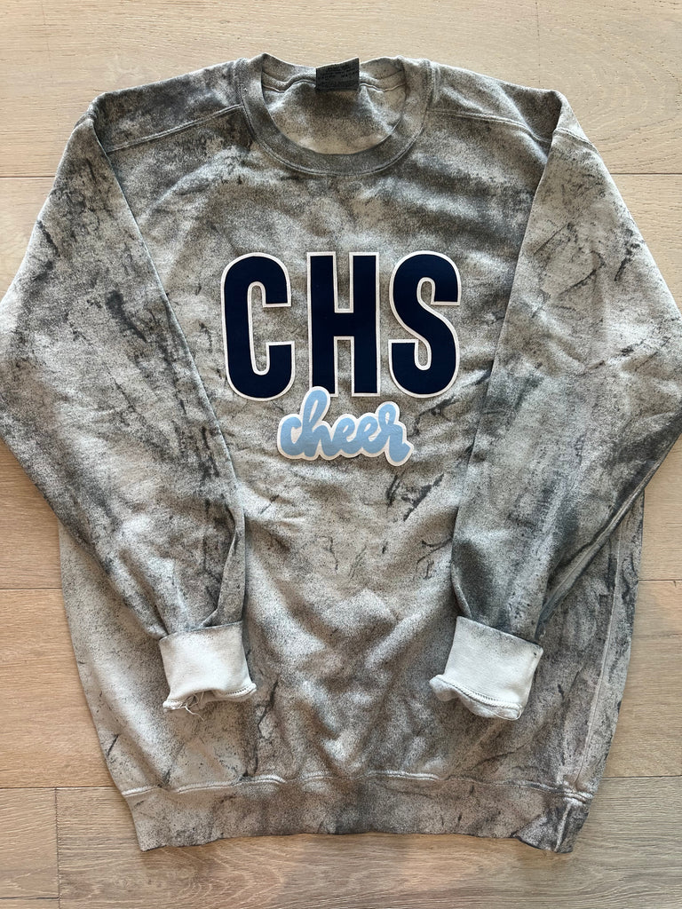 CHS CHEER  - GREY DYED COMFORT COLORS CREW