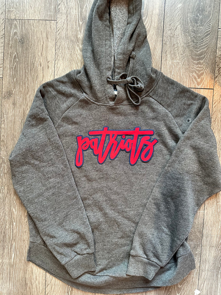 PATRIOTS - GREY ANGEL FLEECE HOODIE