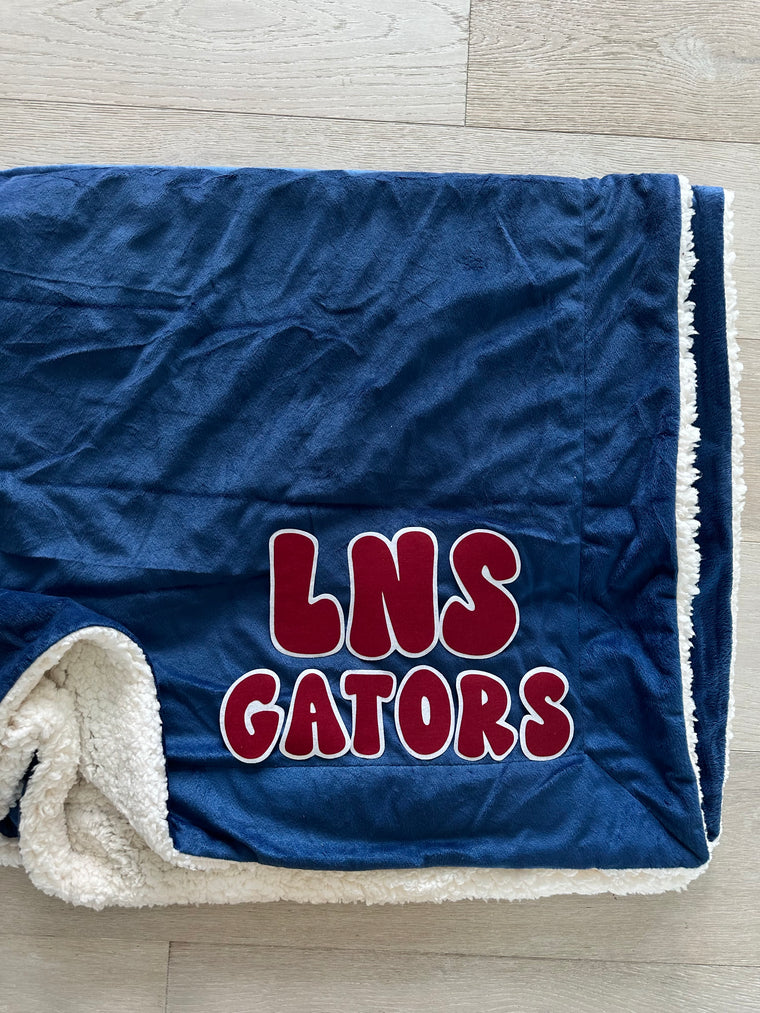 LNS GATORS - BLUE SHERPA BLANKET