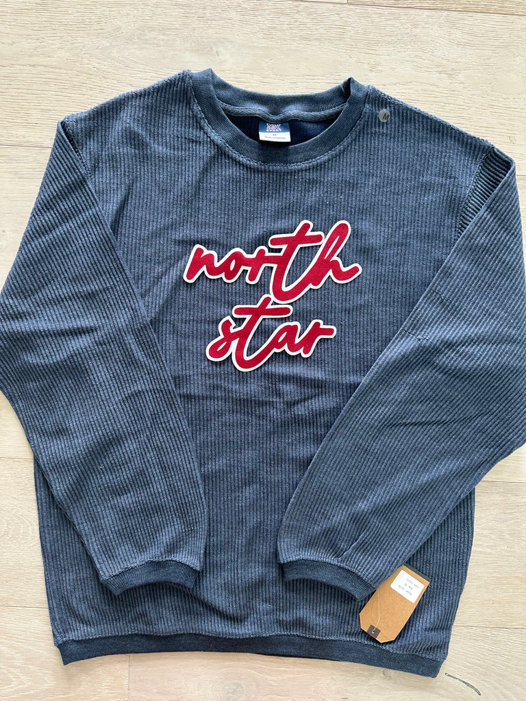 NORTH STAR - NAVY CORDUROY CREW