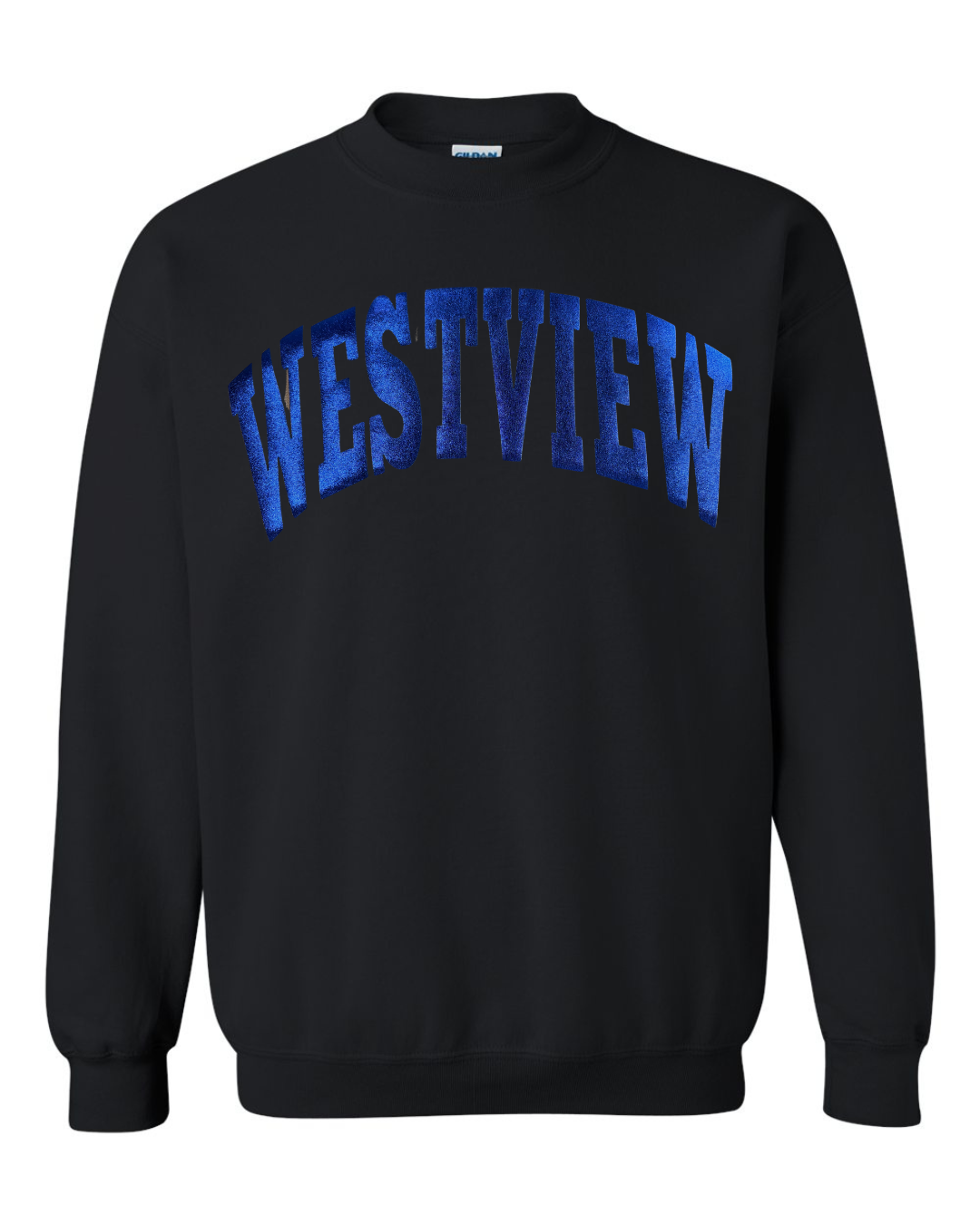 BLUE METALLIC WESTVIEW - BLACK CREWNECK