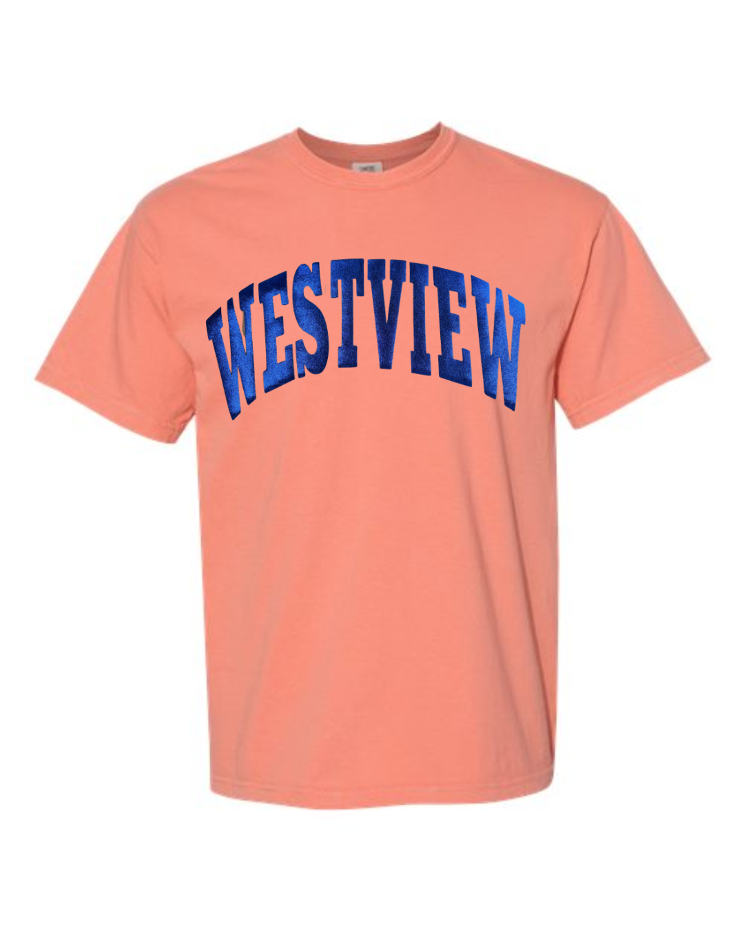 BLUE METALLIC WESTVIEW - TERRACOTTA TSHIRT