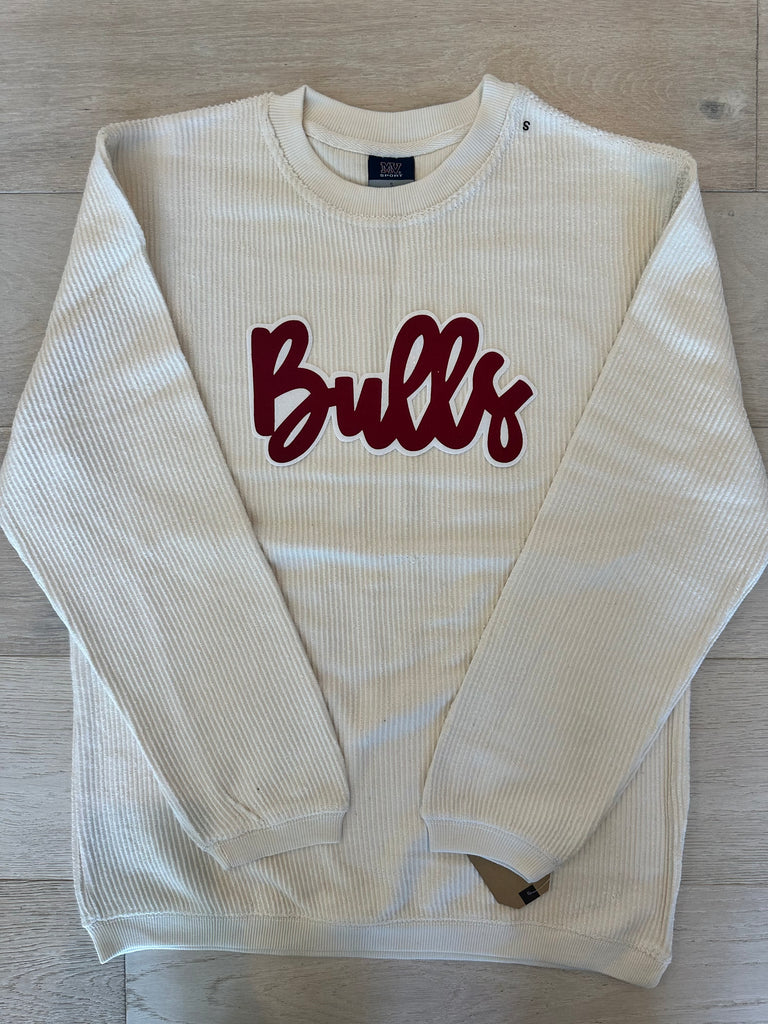 BULLS - IVORY RIBBED CREW