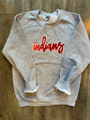 CURSIVE INDIANS - GREY GILDAN CREW (YOUTH + ADULT)