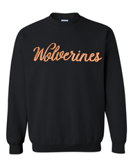 ORANGE GINGHAM WOLVERINES - BLACK CREW