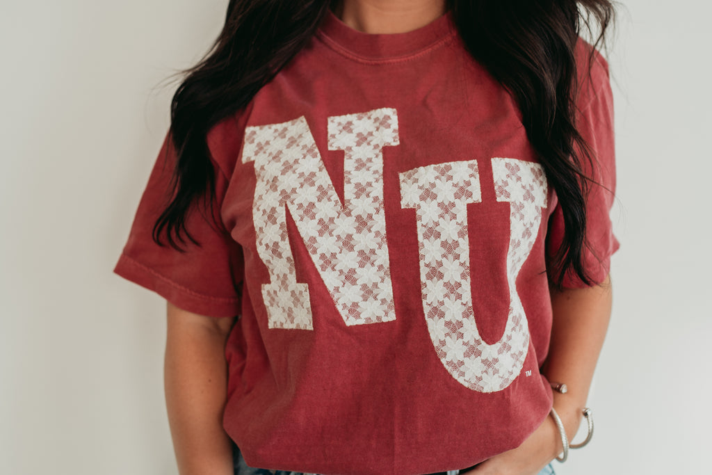 LACE NU  - CRIMSON TEE