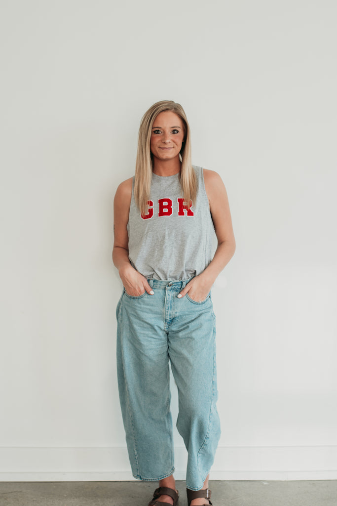 CHENILLE GBR - GREY RACERBACK TANK (CROP + FULL LENGTH)