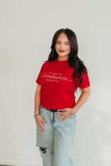 EMBROIDERED THE GOOD LIFE CORNHUSKERS  - RED TEE