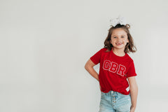 CHENILLE GBR  - YOUTH RED TEE