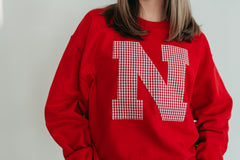 RED GINGHAM N - RED CREWNECK (TODDLER + YOUTH + ADULT)