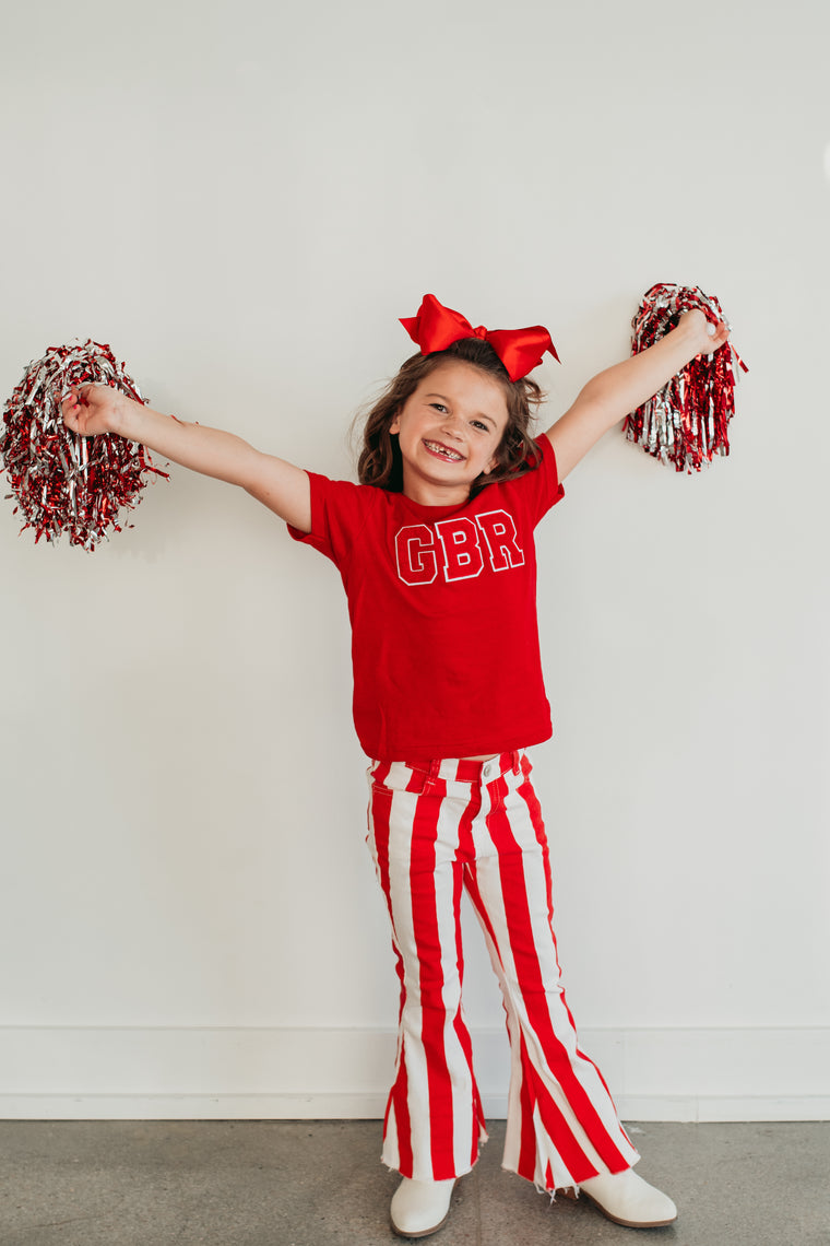 CHENILLE GBR  - YOUTH RED TEE