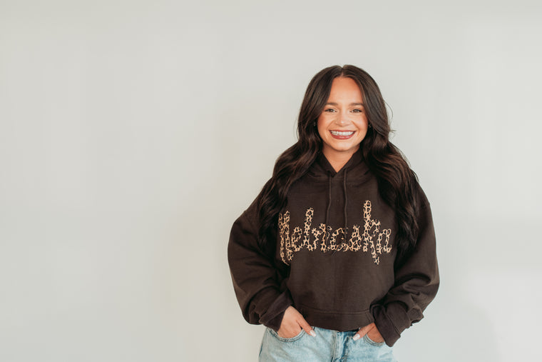 VINTAGE CHEETAH NEBRASKA - CHOCOLATE HOODIE