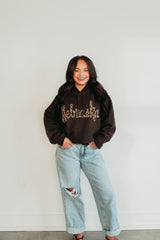 VINTAGE CHEETAH NEBRASKA - CHOCOLATE HOODIE