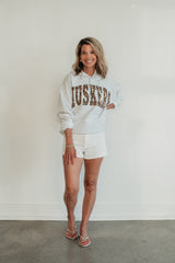 VARSITY CHEETAH HUSKERS - ASH GREY HOODIE