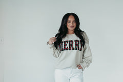 RED/GREEN FLANNEL MERRY - SAND CREW