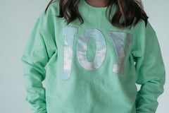 SILVER IRIDESCENT JOY - MINT CREW