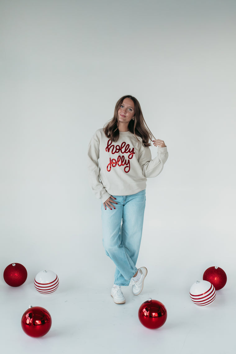 RED METALLIC HOLLY JOLLY - SAND CREW