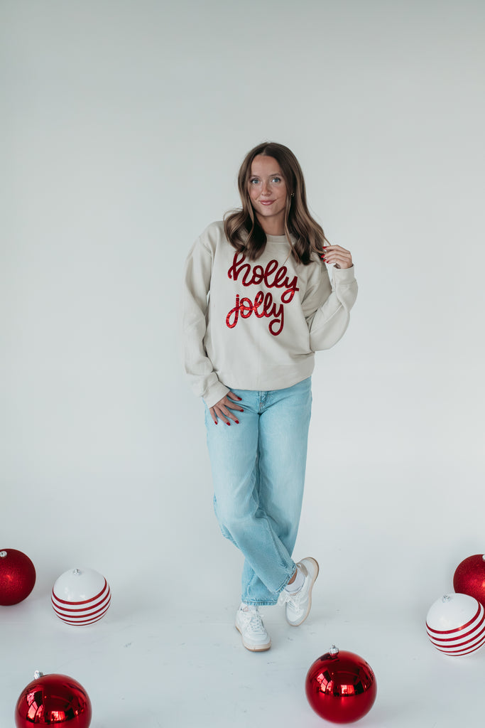 RED METALLIC HOLLY JOLLY - SAND CREW