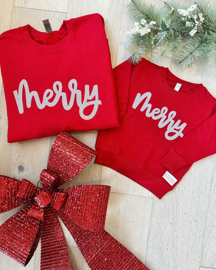 MERRY - RED CREW (TODDLER + YOUTH + ADULT)