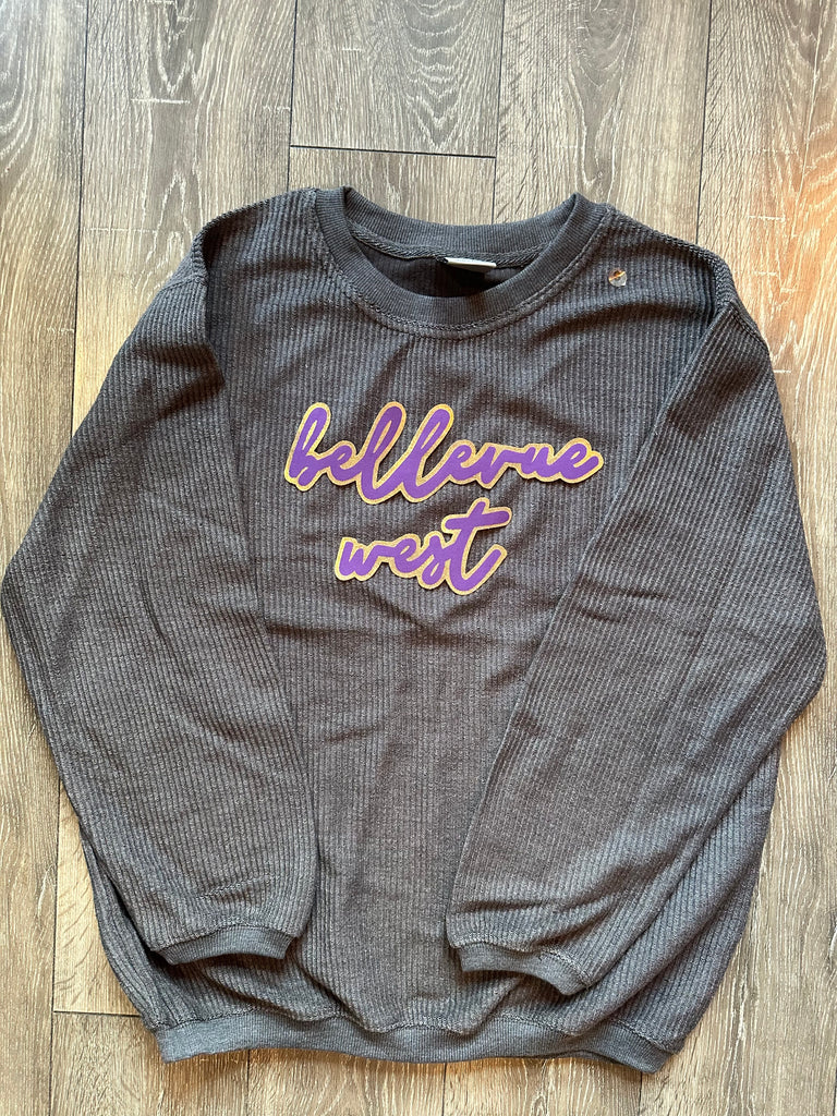 BELLEVUE WEST - GREY RIBBED CREW