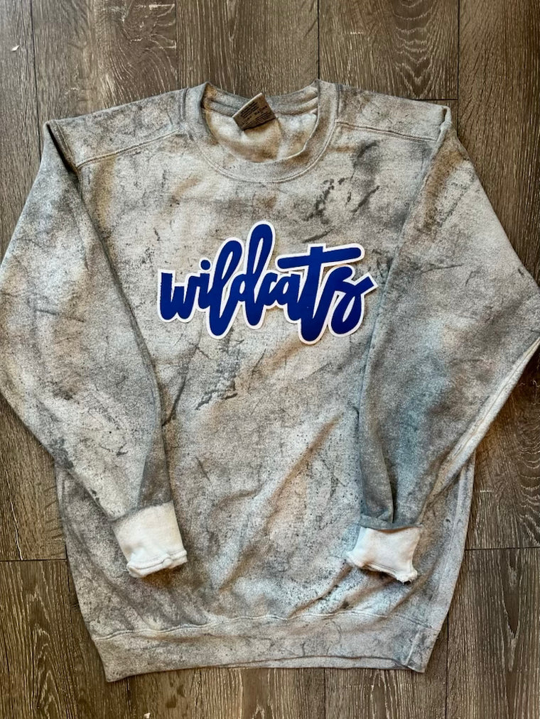 WILDCATS - GREY DYED COMFORT COLORS CREW