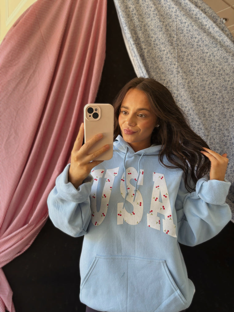 CHERRY USA - LIGHT BLUE HOODIE