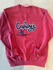 CAHOY'S - CRIMSON COMFORT COLORS CREWNECK (with silhouette)