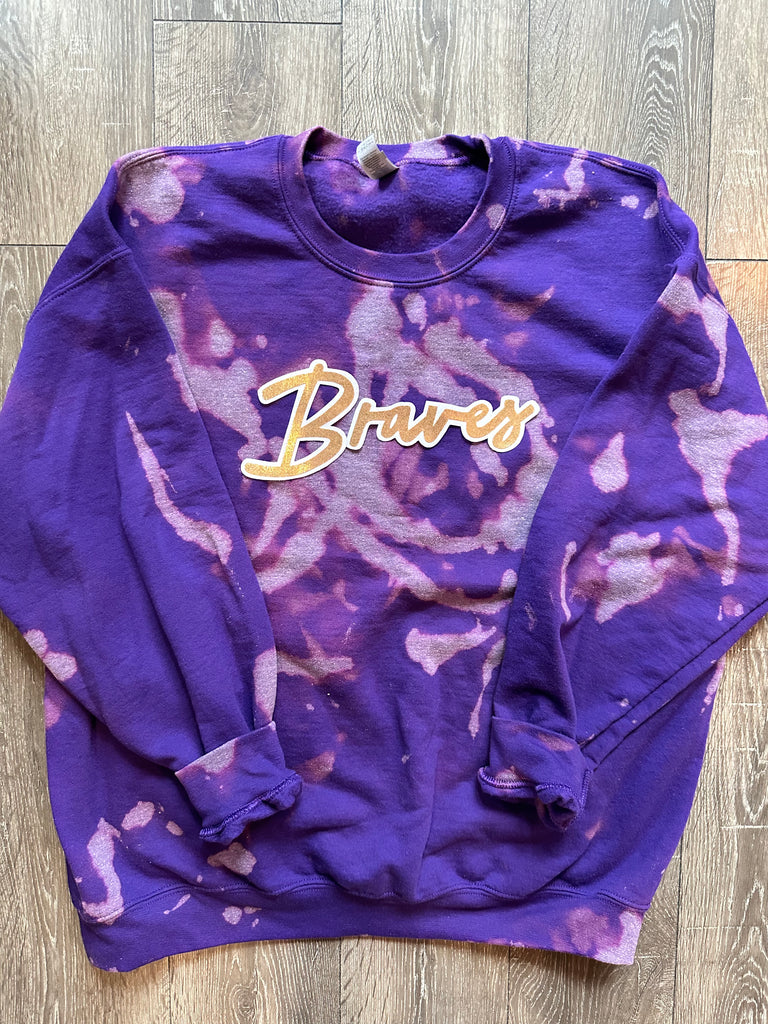 DAINTY BRAVES - PURPLE DYED CREW