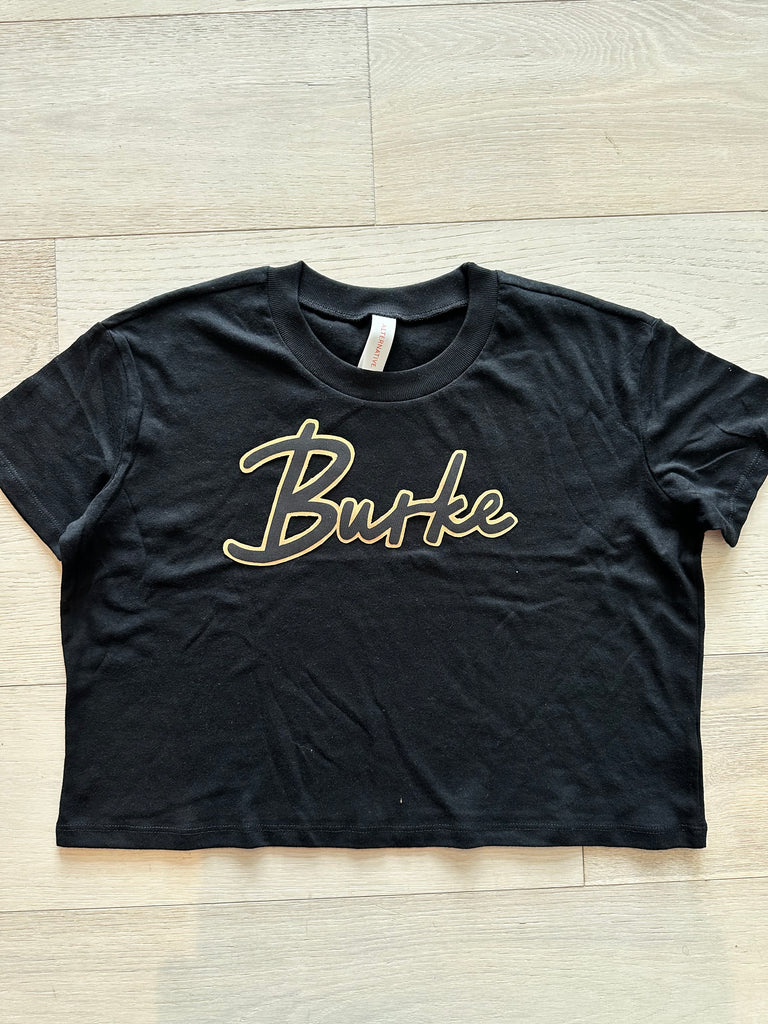 BURKE - BLACK CROP TEE