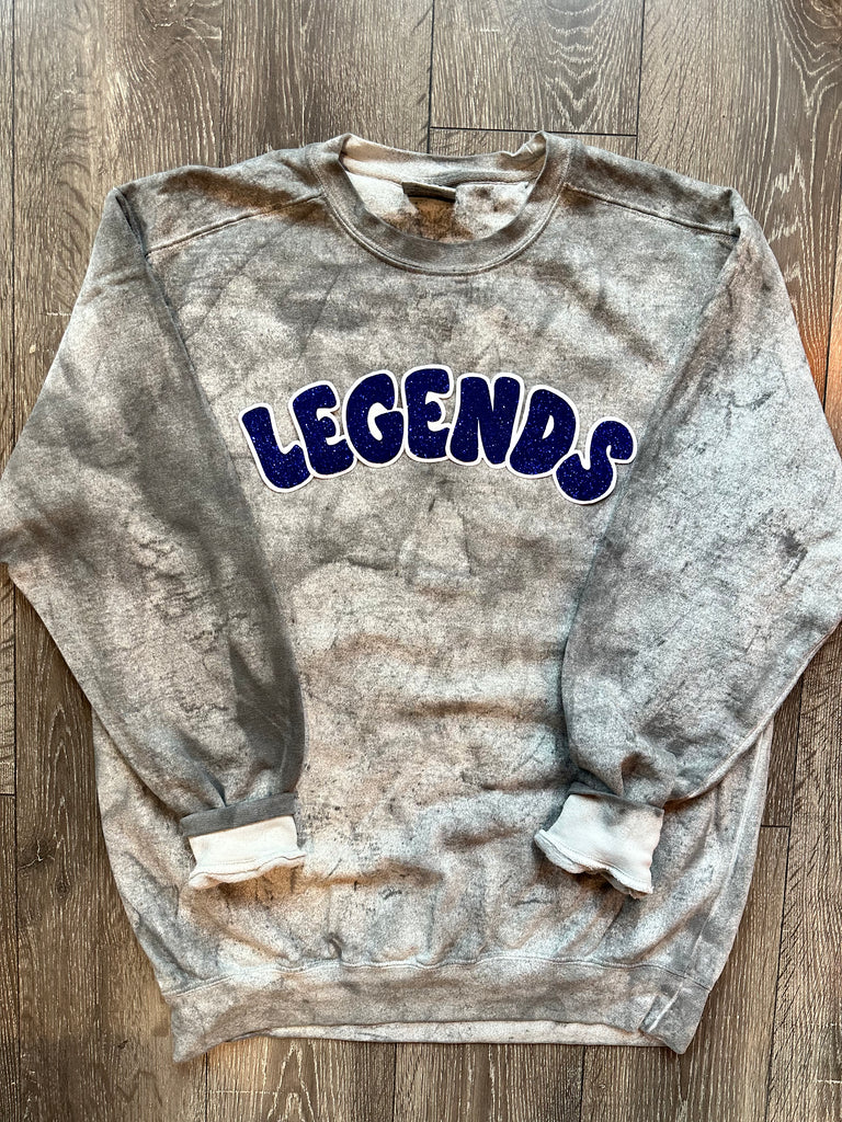 BUBBLE LEGENDS - GREY DYED COMFORT COLORS CREW