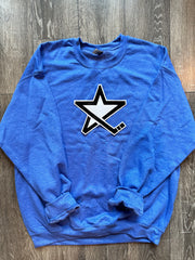 STARS LOGO - BLUE GILDAN CREW