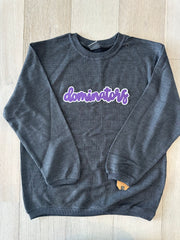 DAINTY DOMINATORS - GREY RIBBED CREW