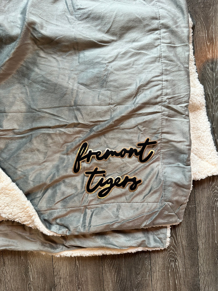 FREMONT TIGERS - GREY SHERPA BLANKET