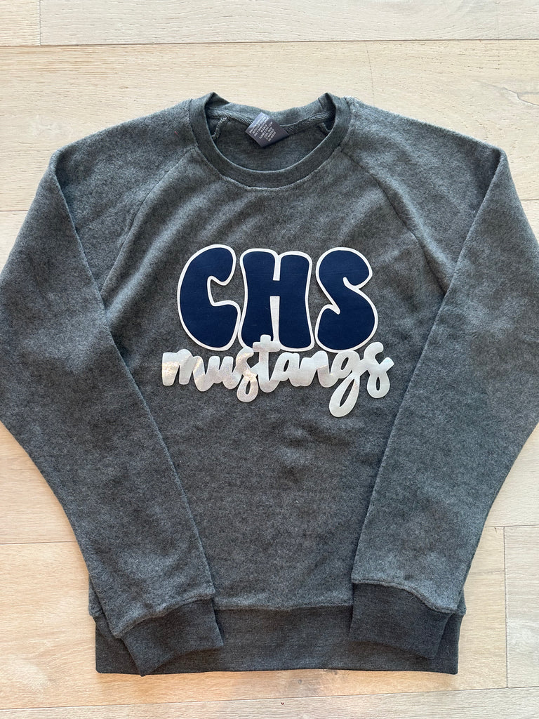 CHS MUSTANGS - GREY TEDDY CREW