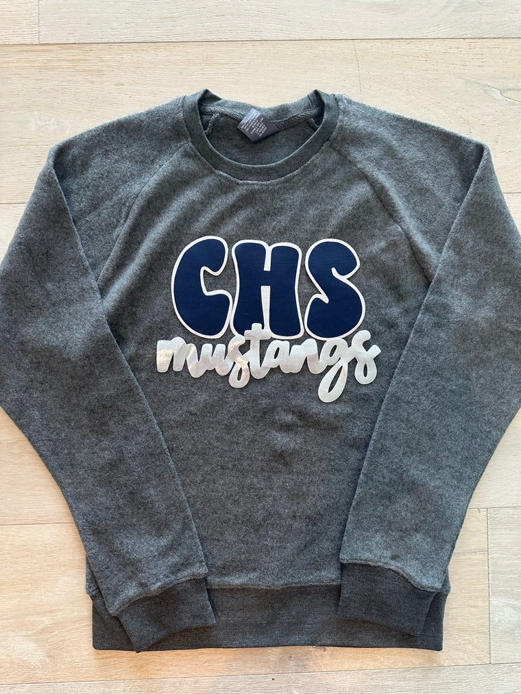 CHS MUSTANGS - GREY TEDDY CREW