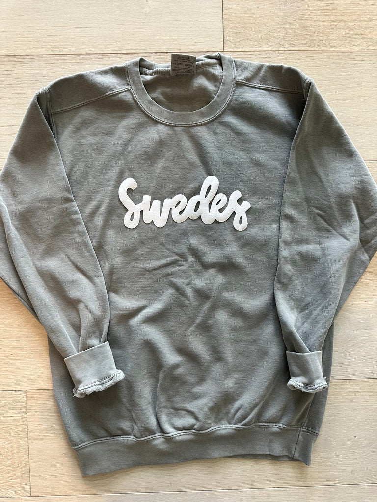 WHITE SWEDES - GREY COMFORT COLORS CREWNECK