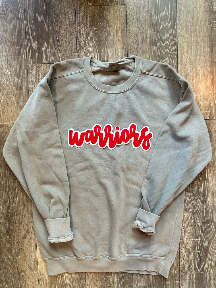 WARRIORS - GREY COMFORT COLORS CREW