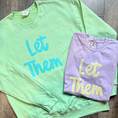 LET THEM - PURPLE COMFORT COLORS TEE