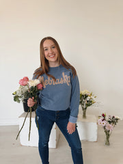 TAUPE VINTAGE NEBRASKA - SALTWATER COMFORTWASH CREW