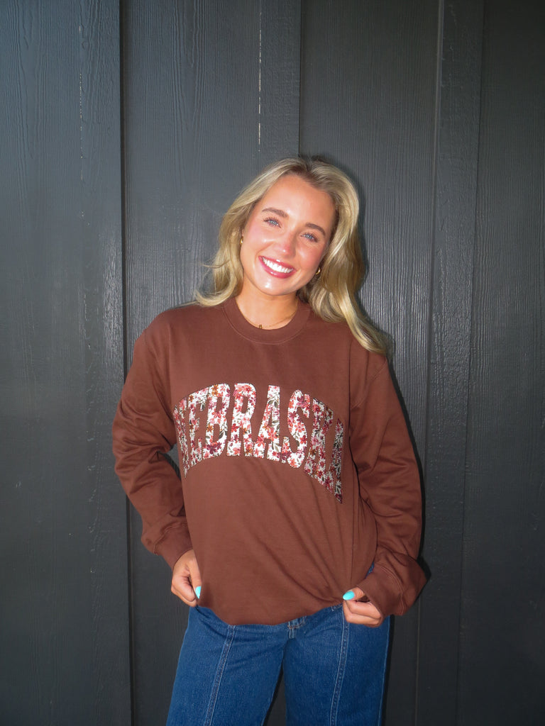 VINTAGE BERRY FLROAL NEBRASKA- COCOA CREW