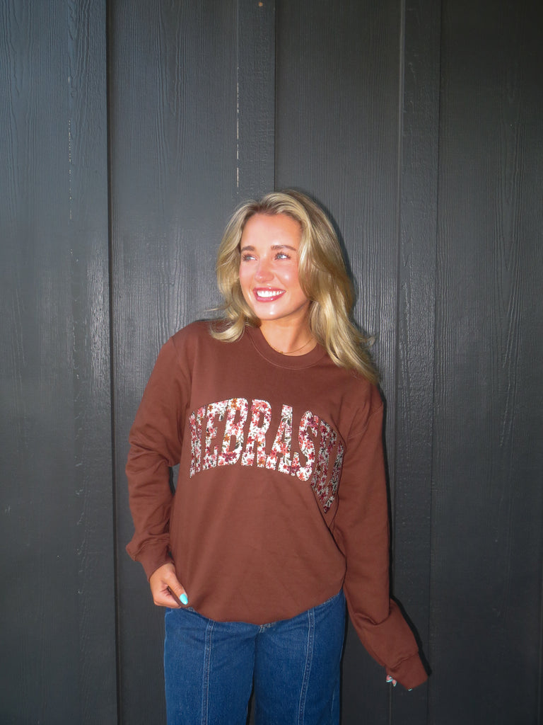 VINTAGE BERRY FLROAL NEBRASKA- COCOA CREW