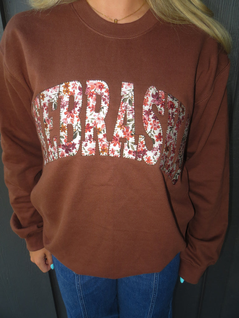 VINTAGE BERRY FLROAL NEBRASKA- COCOA CREW
