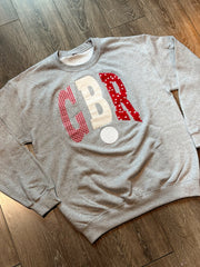 PATCHWORK GBR + VBALL PATCH - SPORT GREY CREWNECK