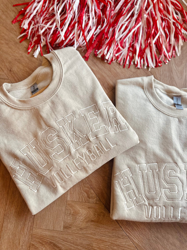 EMBROIDERED HUSKER VOLLEYBALL - SAND CREW